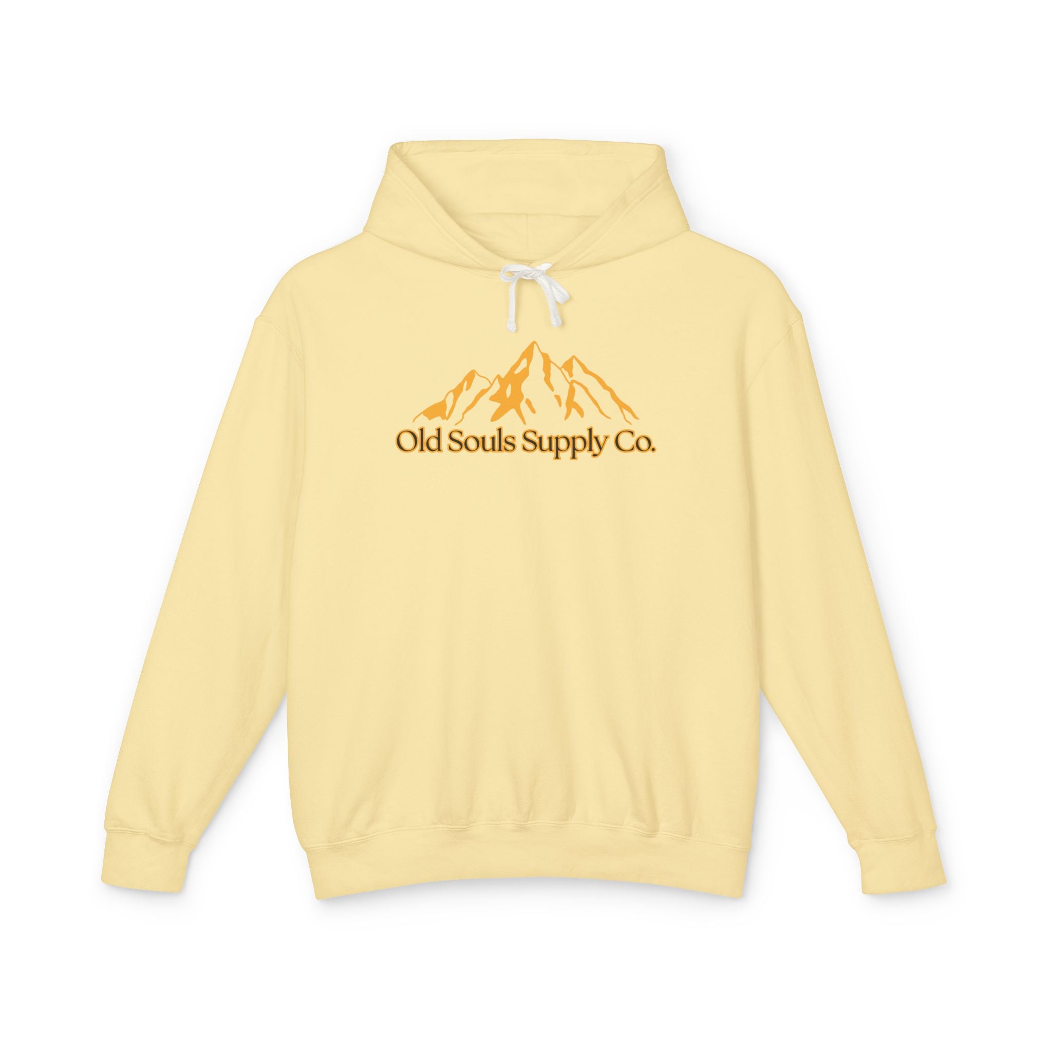 Old Souls Supply Co. Mountain Hoodie — Retro Sunset Outdoor Sweatshirt