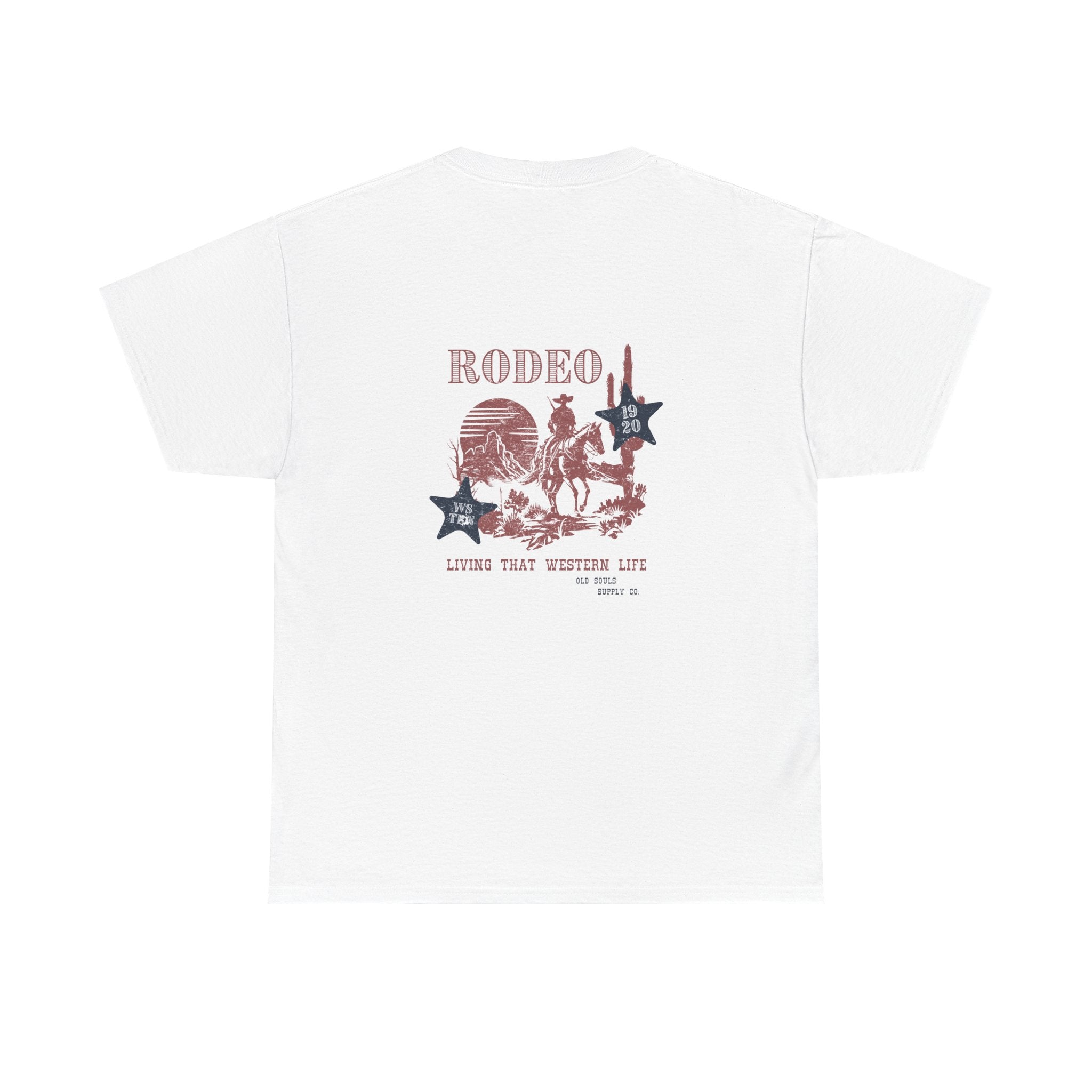 Rodeo Graphic Tee, Unisex Cotton T-Shirt, Western Style Shirt, Cowboy Apparel, Vintage Rodeo Clothing