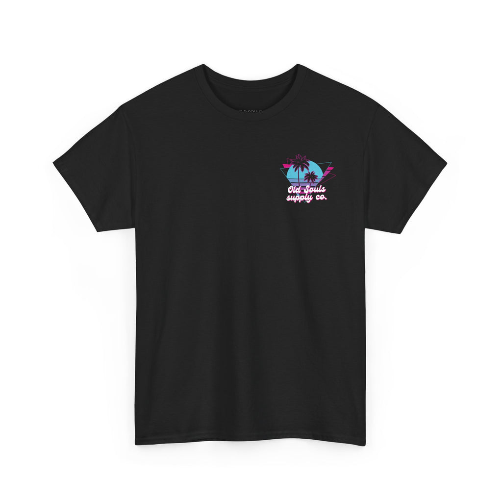 Retro Beach Vibe Tee, Unisex Cotton T-Shirt, Vintage Graphic Tee, Gift for Beach Lovers, Cool Summer Apparel