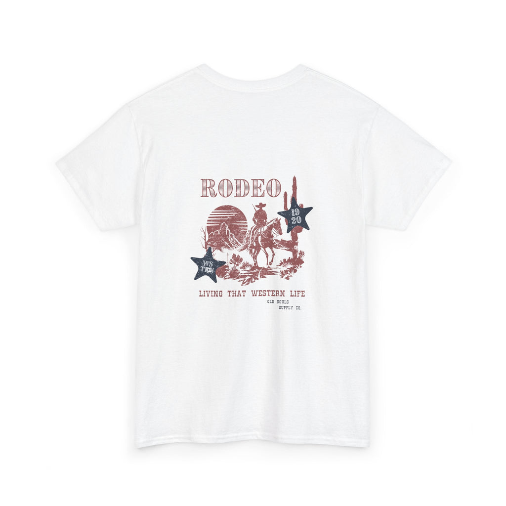 Rodeo Graphic Tee, Unisex Cotton T-Shirt, Western Style Shirt, Cowboy Apparel, Vintage Rodeo Clothing