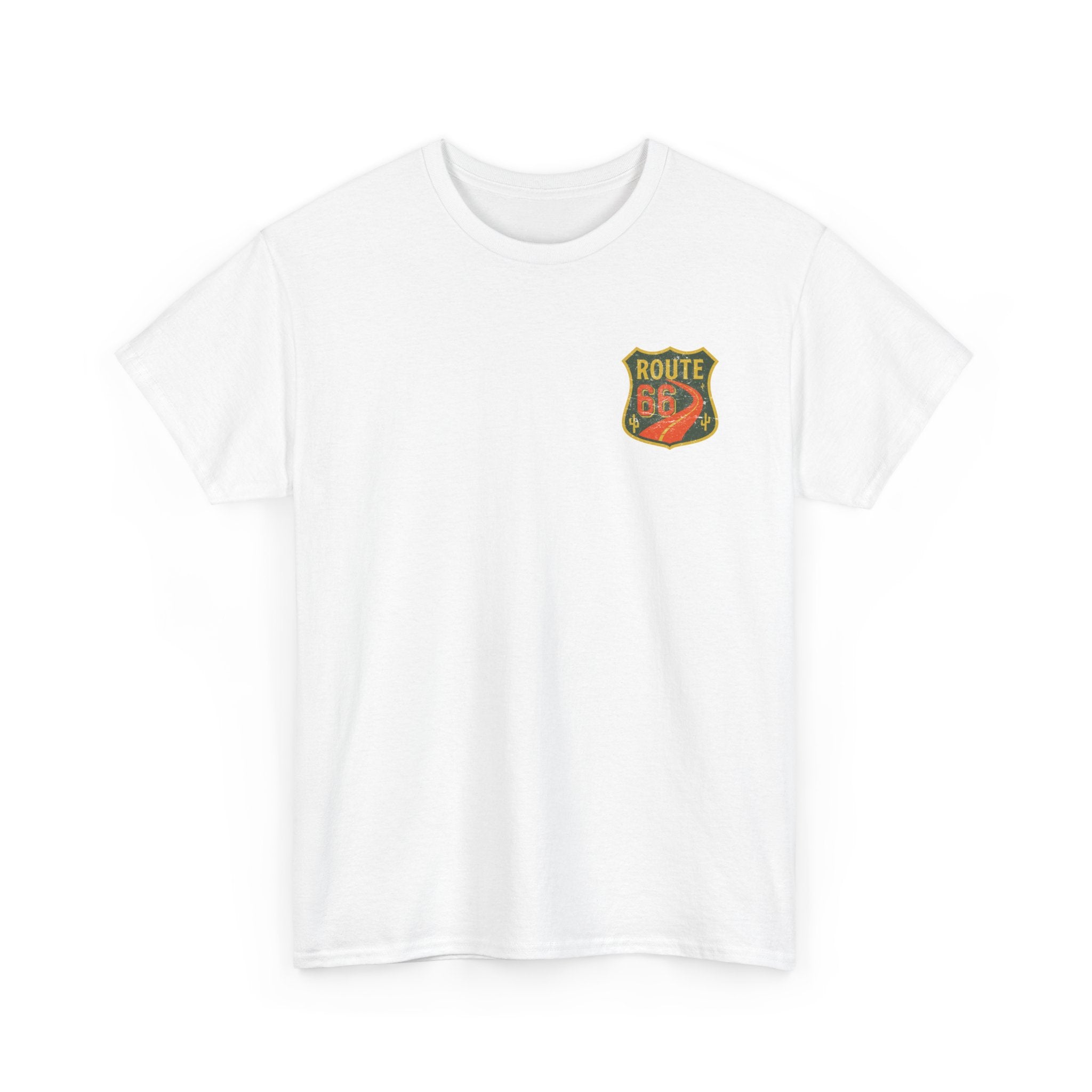 Vintage Route 66 Heavy Cotton Tee, Retro T-Shirt, Old Souls Supply Co, Classic Road Trip Shirt, Travel Gift, Unisex Graphic Tee