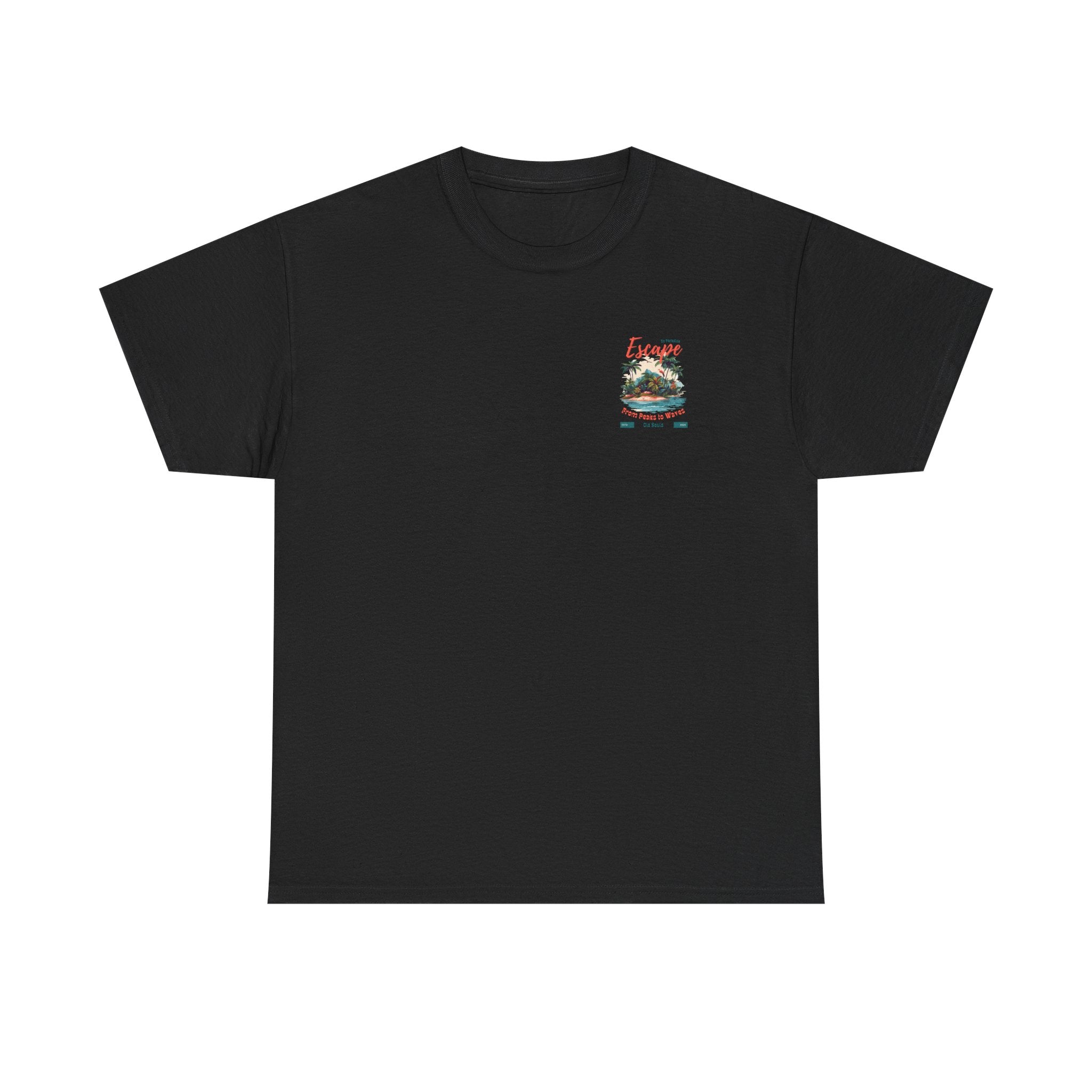 Escape to Paradise Unisex Heavy Cotton Tee, Vacation Shirt, Summer Apparel, Beach Lovers Gift, Travel Tee, Comfortable Casual Wear