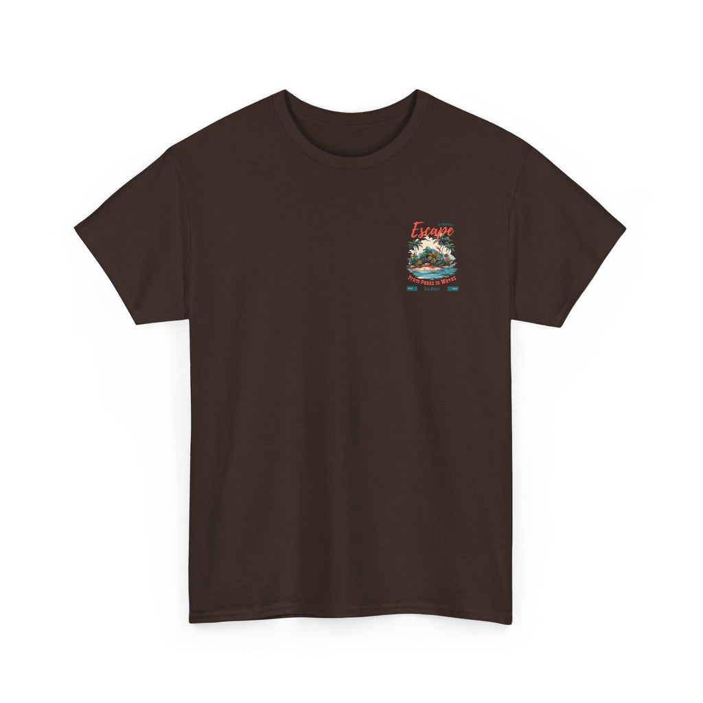 Escape to Paradise Unisex Heavy Cotton Tee, Vacation Shirt, Summer Apparel, Beach Lovers Gift, Travel Tee, Comfortable Casual Wear