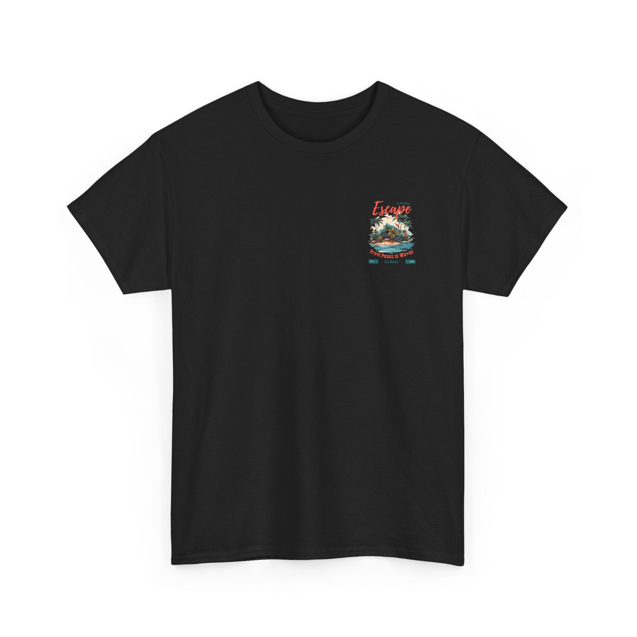 Escape to Paradise Unisex Heavy Cotton Tee, Vacation Shirt, Summer Apparel, Beach Lovers Gift, Travel Tee, Comfortable Casual Wear