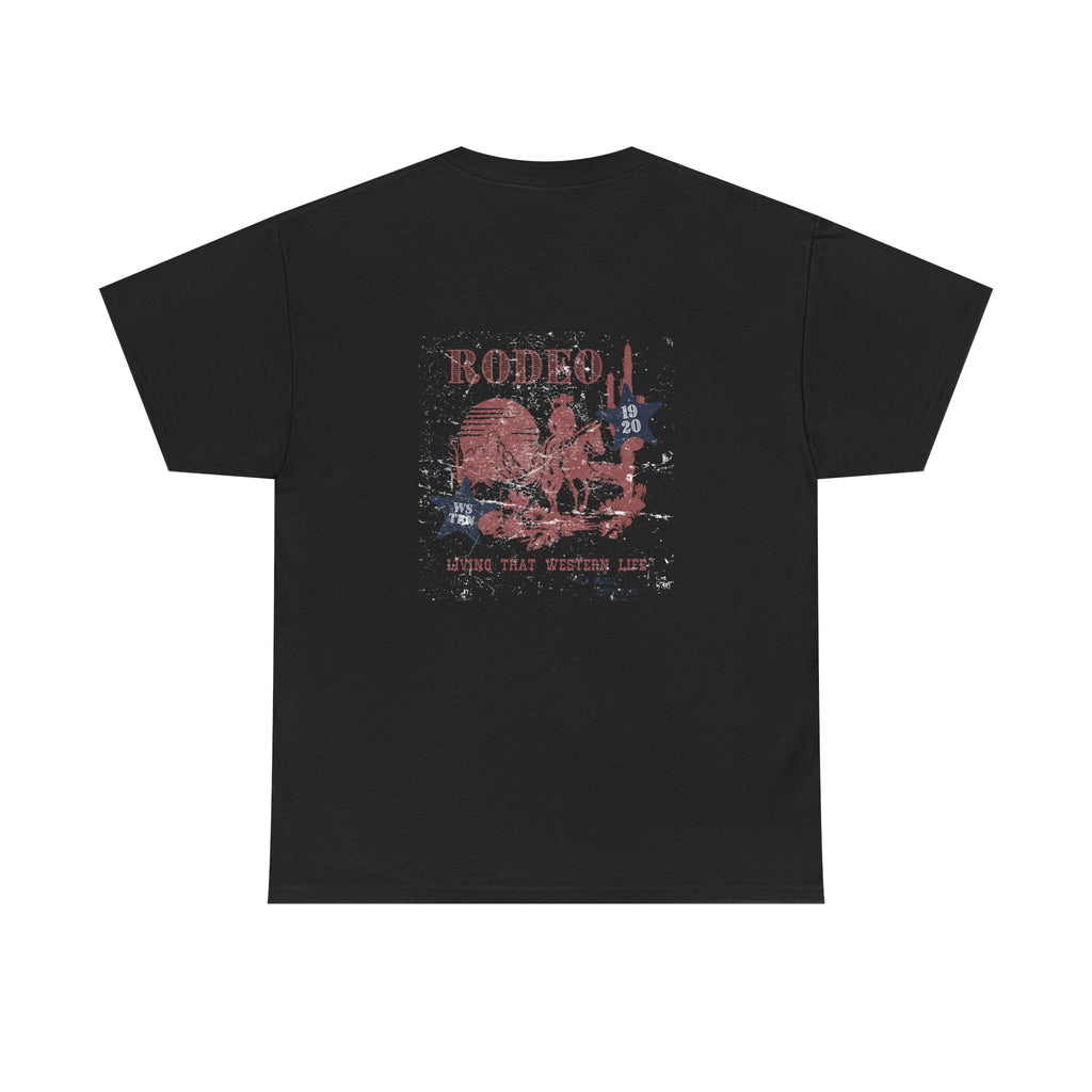 Rodeo Graphic Tee, Unisex Cotton T-Shirt, Western Style Shirt, Cowboy Apparel, Vintage Rodeo Clothing