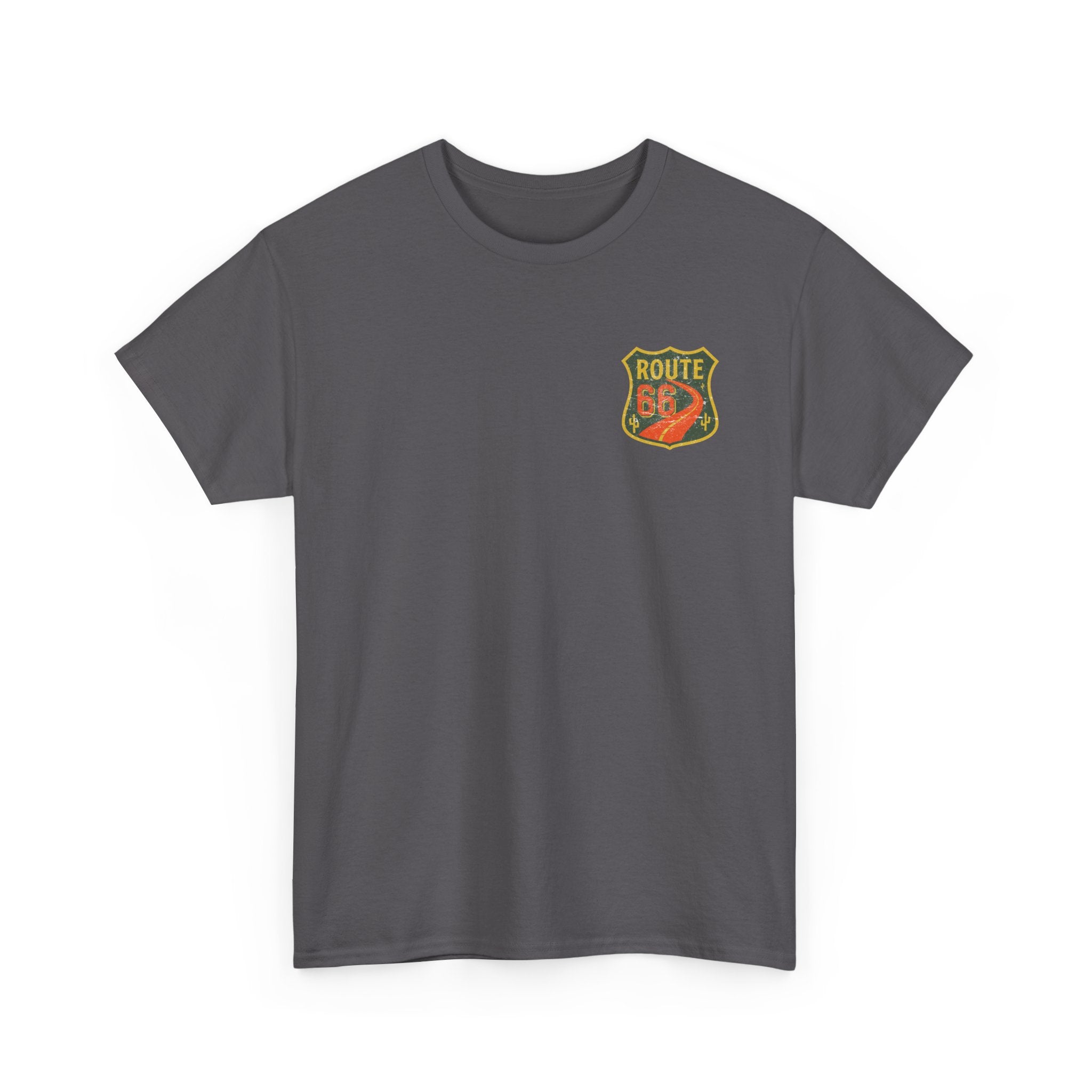Vintage Route 66 Heavy Cotton Tee, Retro T-Shirt, Old Souls Supply Co, Classic Road Trip Shirt, Travel Gift, Unisex Graphic Tee
