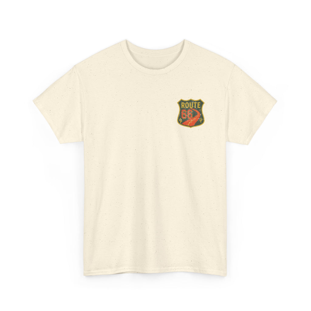 Vintage Route 66 Heavy Cotton Tee, Retro T-Shirt, Old Souls Supply Co, Classic Road Trip Shirt, Travel Gift, Unisex Graphic Tee