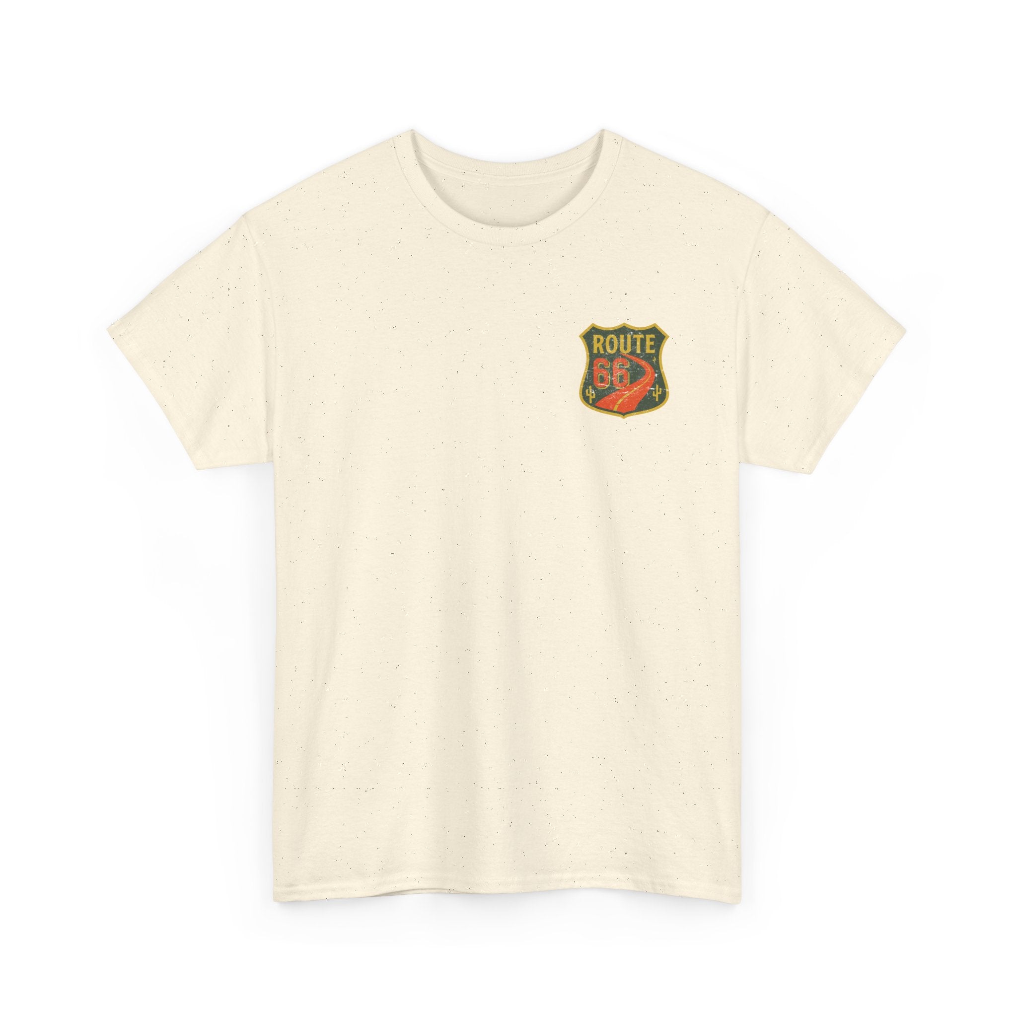 Vintage Route 66 Heavy Cotton Tee, Retro T-Shirt, Old Souls Supply Co, Classic Road Trip Shirt, Travel Gift, Unisex Graphic Tee
