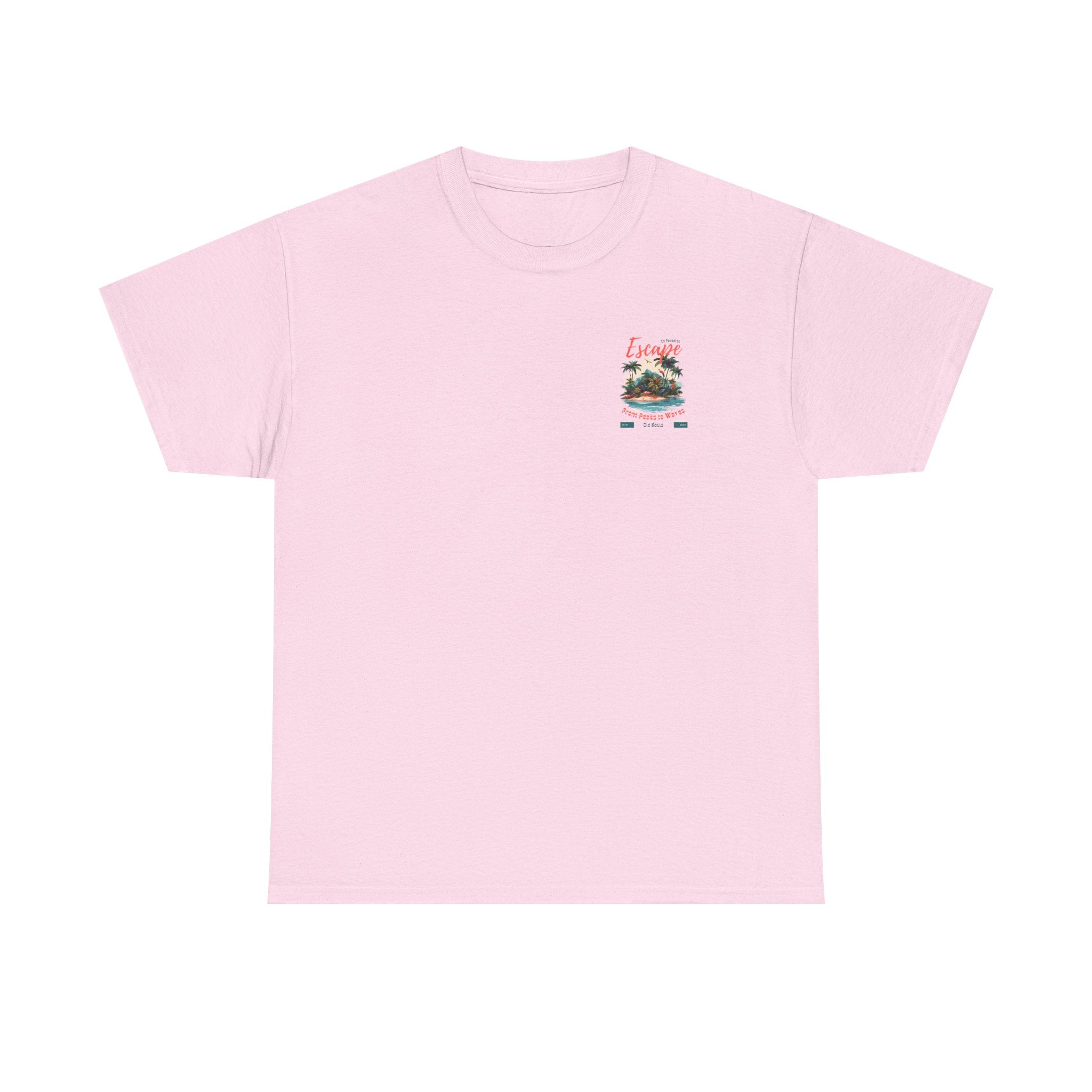 Escape to Paradise Unisex Heavy Cotton Tee, Vacation Shirt, Summer Apparel, Beach Lovers Gift, Travel Tee, Comfortable Casual Wear