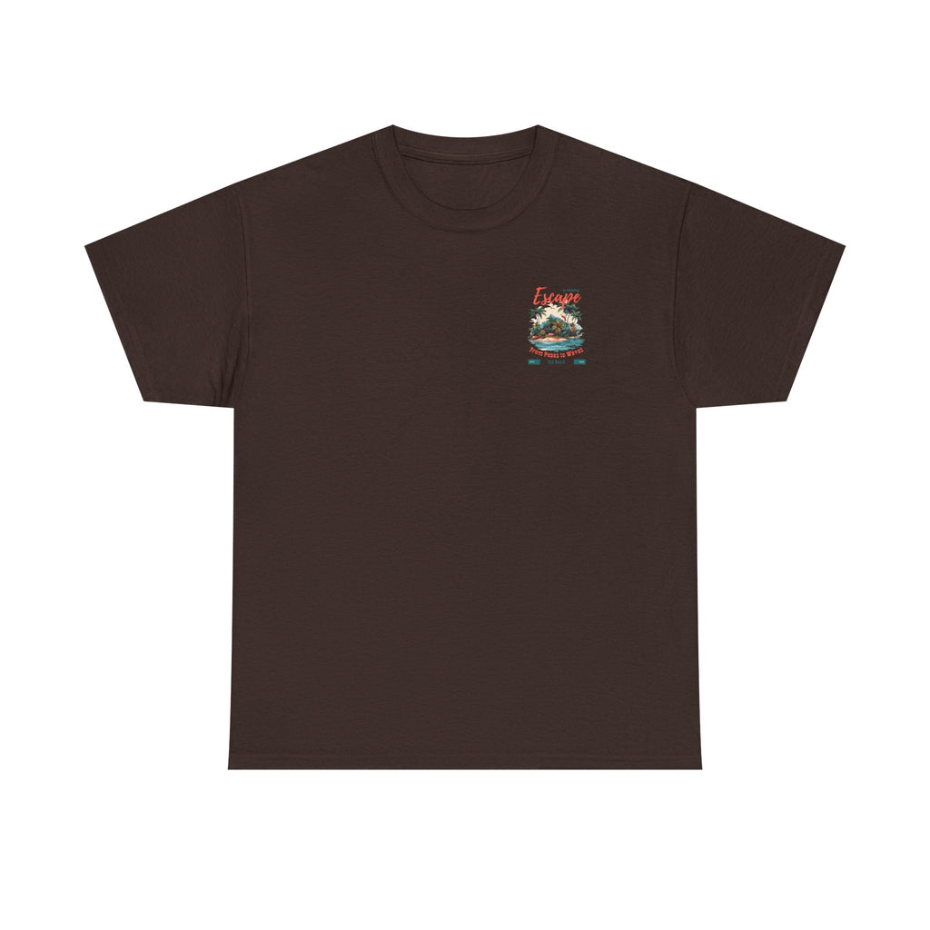 Escape to Paradise Unisex Heavy Cotton Tee, Vacation Shirt, Summer Apparel, Beach Lovers Gift, Travel Tee, Comfortable Casual Wear