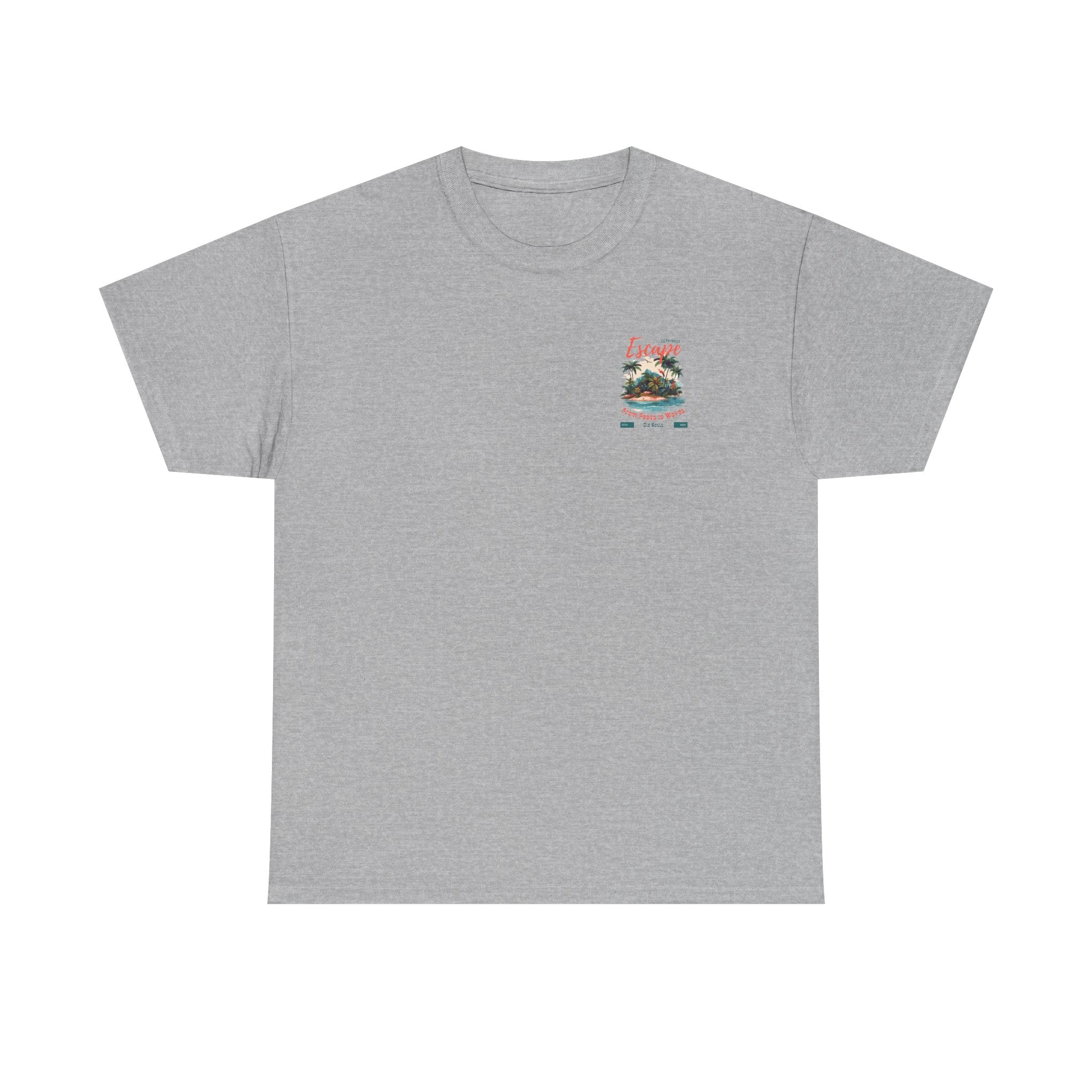 Escape to Paradise Unisex Heavy Cotton Tee, Vacation Shirt, Summer Apparel, Beach Lovers Gift, Travel Tee, Comfortable Casual Wear