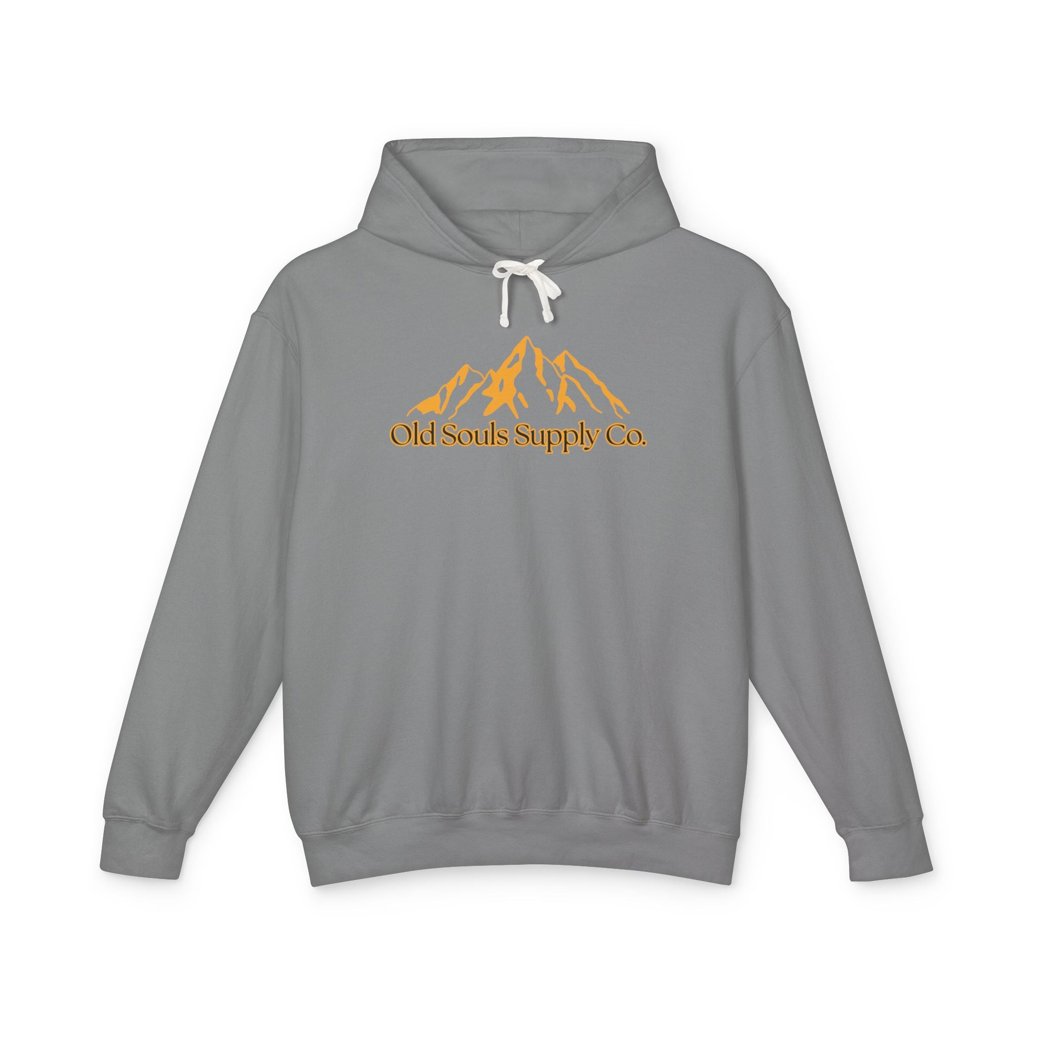 Old Souls Supply Co. Mountain Hoodie — Retro Sunset Outdoor Sweatshirt